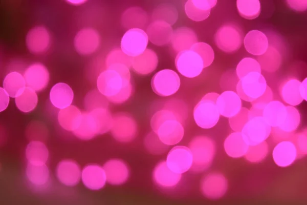 Bokeh Indoor Lighting Pink Color Light Circles Spread Red Background — Stock Photo, Image