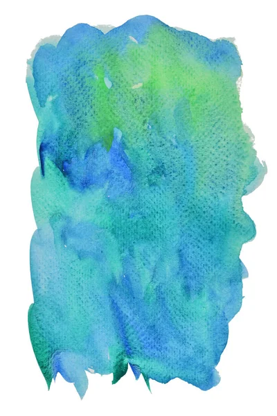 白を基調とした抽象的なパターン青と緑の色 イラストの水彩手描きと紙に描かれた — ストック写真