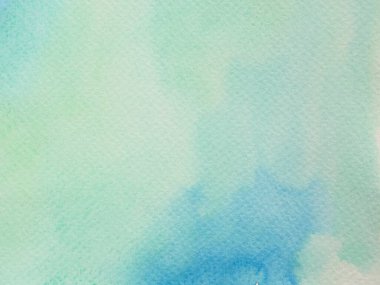 Soyut arkaplan ve desen deseni mavi ve yeşil renk, resimli suluboya el çizimi ve kağıda boyanmış.