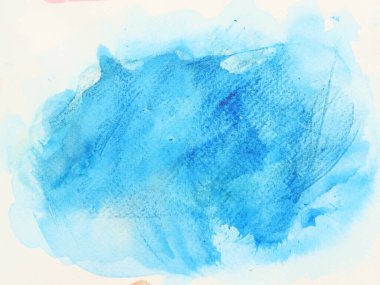 Soyut arkaplan ve desen deseni mavi ve yeşil renk, resimli suluboya el çizimi ve kağıda boyanmış.