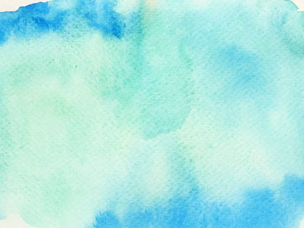 Abstract Background Texture Pattern Blue Green Color Illustration Watercolor Hand — ストック写真