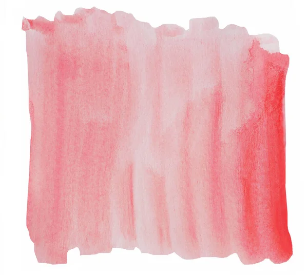 白い紙に水彩画ストロークとスプレー 白地に手描き赤とピンク色の液滴で抽象的な背景 — ストック写真