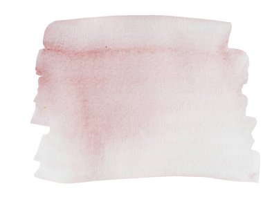 Beyaz arkaplanda izole edilmiş soyut desenli kahverengi renk, suluboya el resmi ve kağıda boyanmış.