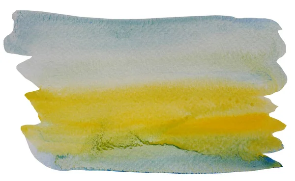 白を基調とした緑と黄色の抽象的なパターン青 イラスト水彩手描き 紙に描いた — ストック写真