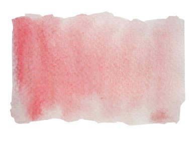 Beyaz kağıda suluboya vuruşu ve sprey, beyaz arkaplanda izole edilmiş kırmızı ve pembe renkli damlalar ile soyut arkaplan