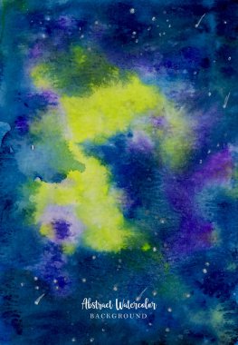 Yeşil Soyut Gouache Suluboya Boyama