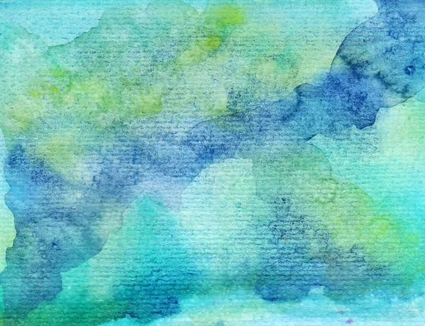 Abstrato Fundo Aquarela Azul Verde —  Vetores de Stock