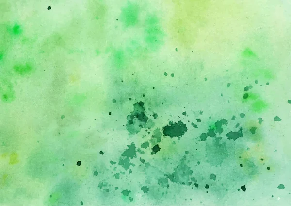 Grön Abstrakt Gouache Akvarell Målning — Stock vektor