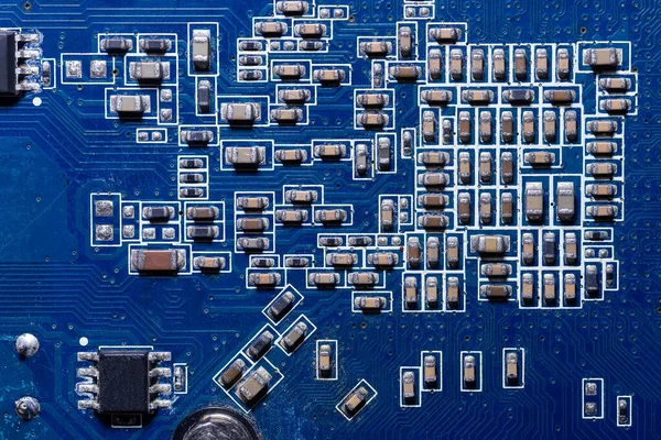 Áramköri Kártya Elektronikus Számítógép Hardver Technológia Alaplap Digitális Chip Technológiatudomány — Stock Fotó