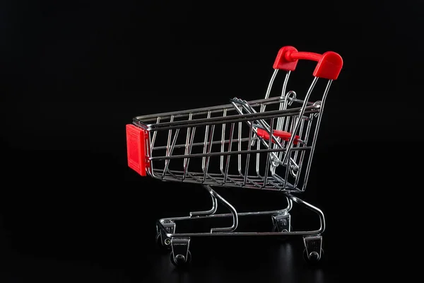 Продуктовый Супермаркет Реалистичная Тележка Пустая Корзина Покупок Покупателя Концепция Потребительского — стоковое фото