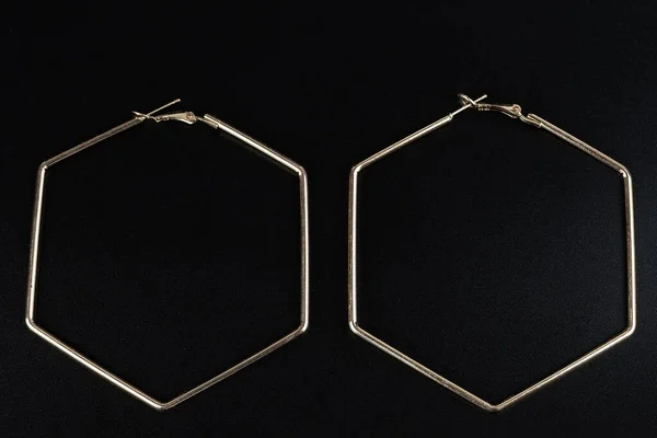 Gyémánt Fülbevaló Ékszerek Luxus Ezüst Arany Fülbevaló Gyémántokkal Zafír Fekete — Stock Fotó