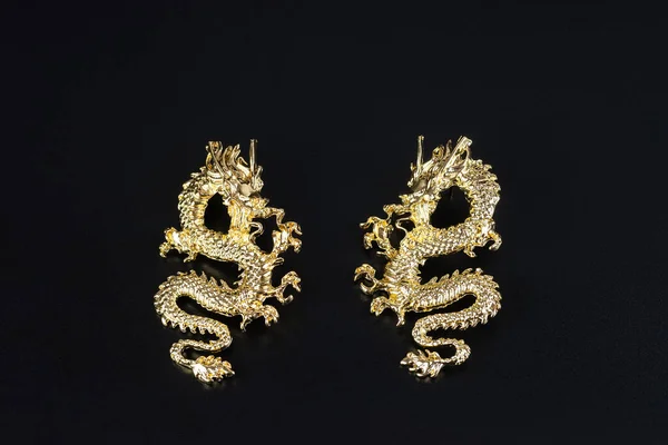 Kolczyki Diamentowe Biżuteria Luksusowe Srebrne Złote Kolczyki Diamentami Szafiry Czarnym — Zdjęcie stockowe