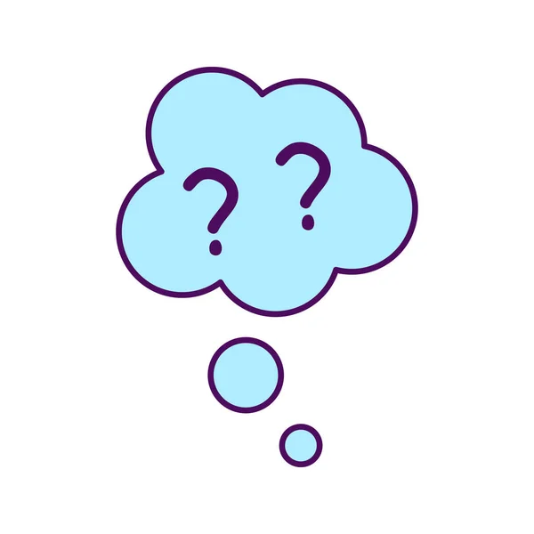 Ikon Pertanyaan Obrolan Gelembung Bubble Chat Pertanyaan Template Simbol Untuk - Stok Vektor