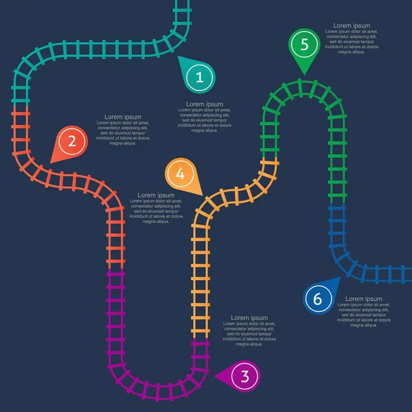Tren rayları, istasyon haritası. Demiryolu güzergahı, metro istasyonlarının takibi üst görüş açısı, renkli merdivenler demiryolları..