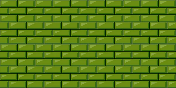 Зеленый узор метро без швов. Кирпичная стена. Вектор — стоковый вектор