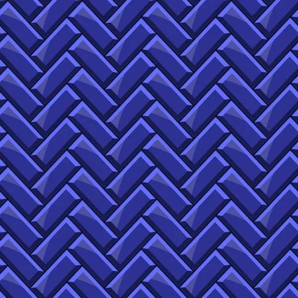 Bezproblémový modrý vzor metra. Cihlová zeď. Vektor — Stockový vektor