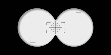 Dürbünden askeri mercek görüşünü göster. Casus dürbünüyle gözlem, izole hedef görüşü