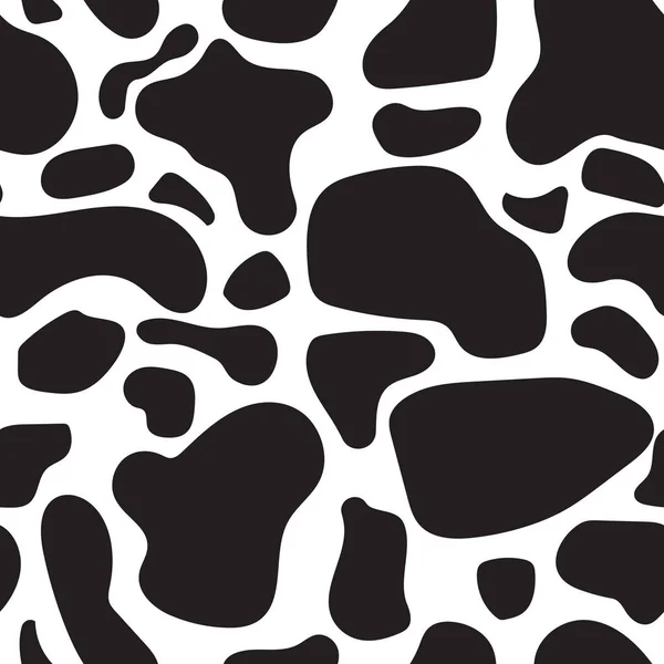 Nahtlose Hintergrund schwarz-weißen Muster Dalmatiner. Natürliche Texturen dalmatinischen Flecken Vektor — Stockvektor