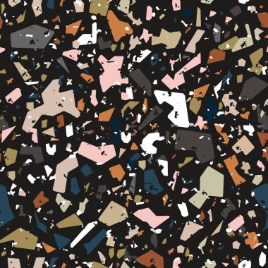Terrazzo döşeme vektörü kusursuz desen. Venedik tarzında klasik italyan tipi zemin doğal olarak oluşmuştur.