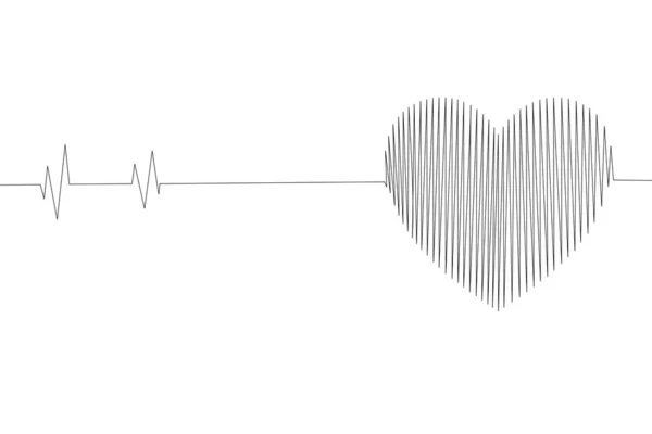 Ilustração Vetorial Coração Amor Símbolo Mão Contínua Desenhado Doodle Projeto — Vetor de Stock