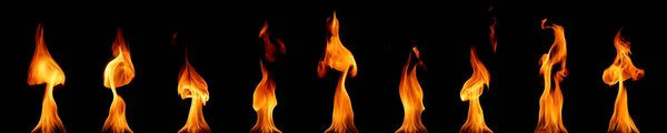 Set Pile Abstract Heat Energy Flames Red Orange Yellow Burning — Stock Photo, Image