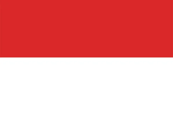 Indonesia Bandera Vector Ilustración Precisos Colores Originales Proporciones — Vector de stock