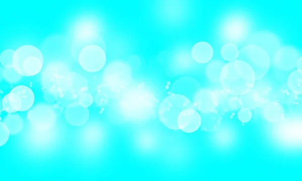 Fluorescent Blue Bright Bokeh Blur Light Effect Abstract Achtergrond Blauwe — Stockfoto