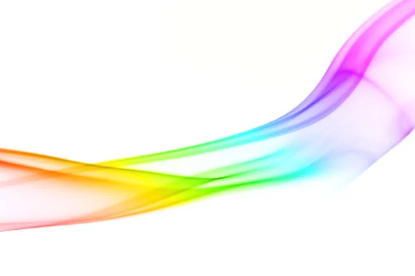 Bunter Abstrakter Regenbogenfarbener Rauch Eine Wirbelnde Bewegungswelle Isoliert Auf Weißem — Stockfoto