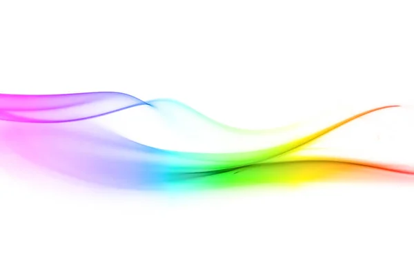Красочный Абстрактный Радужный Дым Волна Вихревого Движения Изолированные Белом Фоне — стоковое фото