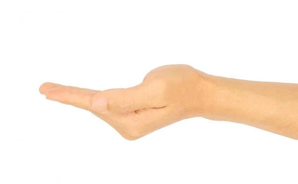 Gesty Dłoni Symbole Akceptacji Lub Proszenia Rzeczy Izolowany Białym Tle — Zdjęcie stockowe