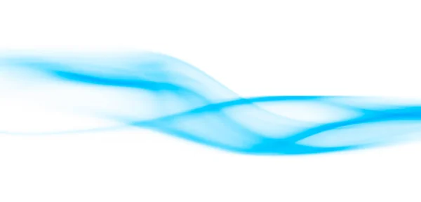 蓝烟群旋转运动 抽象线 白色背景分离 — 图库照片