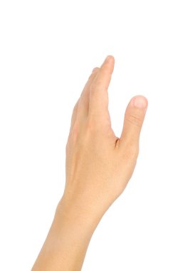 El hareketleri, ve erkeksi semboller. Beyaz arkaplanda izole.