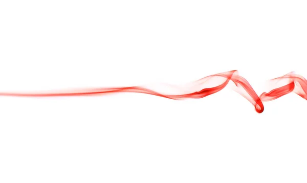 Swirling Movement Red Smoke Group Abstract Line Isolated White Background — Stock Photo, Image
