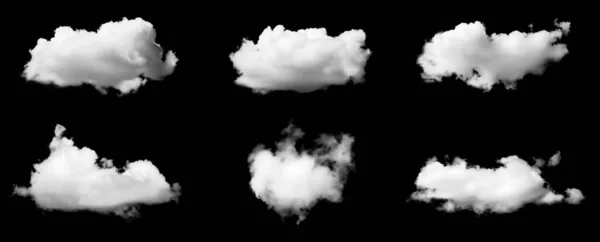Conjunto Nevoeiro Nuvens Brancas Neblina Para Desenhos Isolados Sobre Fundo — Fotografia de Stock