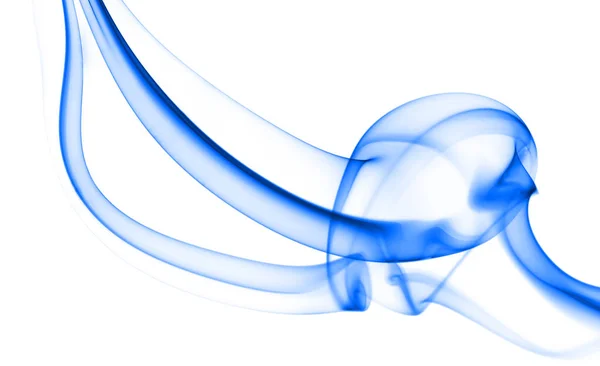 Закручений Рух Групи Блакитного Диму Абстрактна Лінія Ізольовані Білому Тлі — стокове фото