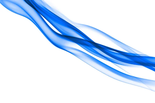 Movimento Vorticoso Del Gruppo Fumo Blu Linea Astratta Isolato Sfondo — Foto Stock