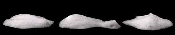 Σετ Υγρού Λευκού Αφρού Από Σαπούνι Σαμπουάν Αφρόλουτρο Αφηρημένες Φυσαλίδες — Φωτογραφία Αρχείου