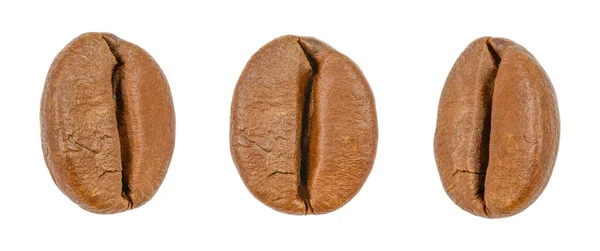 Yakın Plan Taze Kavrulmuş Kahve Çekirdeği Dokusu Tek Tahıllı Beyaz — Stok fotoğraf