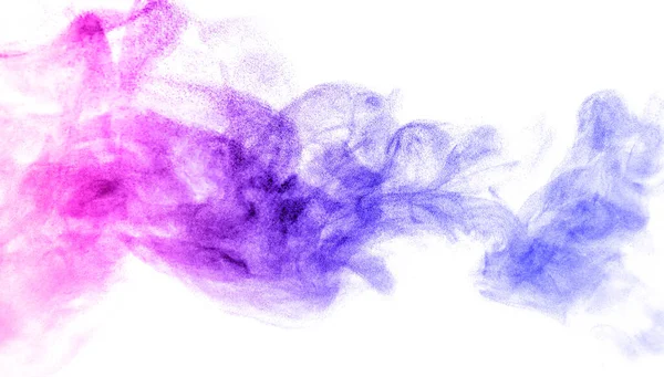 Розовый Фиолетовый Синий Взрыв Пыли Текстура Плавает Плавает Белом Фоне — стоковое фото