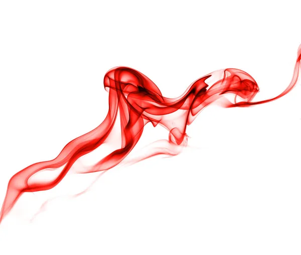 Rodopiando Efeito Linha Vermelha Abstrato Isolado Fundo Branco — Fotografia de Stock