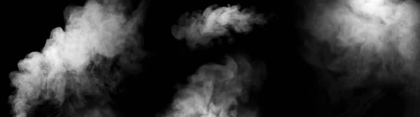Набір Крупним Планом Пари Або Туману Абстрактний Білий Дим Плаває — стокове фото