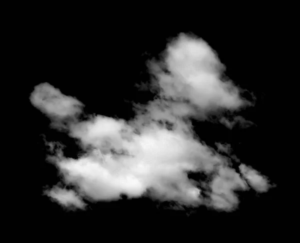 雾白云或薄雾用于在黑色背景上隔离的设计 — 图库照片