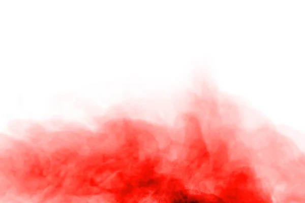 Red Dust Powder Explosion Texture Abstract Splashes Float White Background — Stock Photo, Image