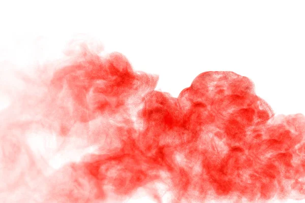 Kırmızı Toz Tozu Patlaması Doku Soyut Sıçramaları Yüzüyor Beyaz Arkaplanda — Stok fotoğraf