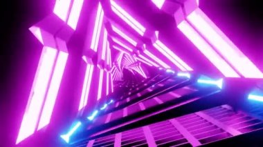 Bir hareketli pembe 3D tünelin döngüsel animasyonu