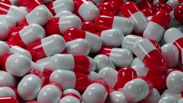 Närbild Piller Medicin Fabrik — Stockvideo