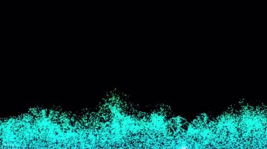 Parçacık şeklinde mavi bir ateş.