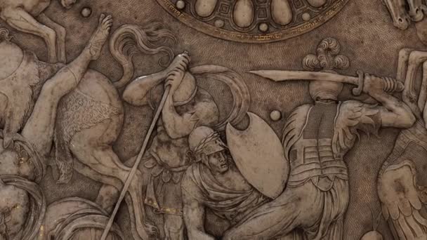 Fresco Representing Warriors — Wideo stockowe