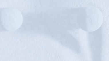 Yuvarlanan kartopları üst görünüm