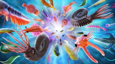 Cambrian explosion or Cambrian radiation clipart